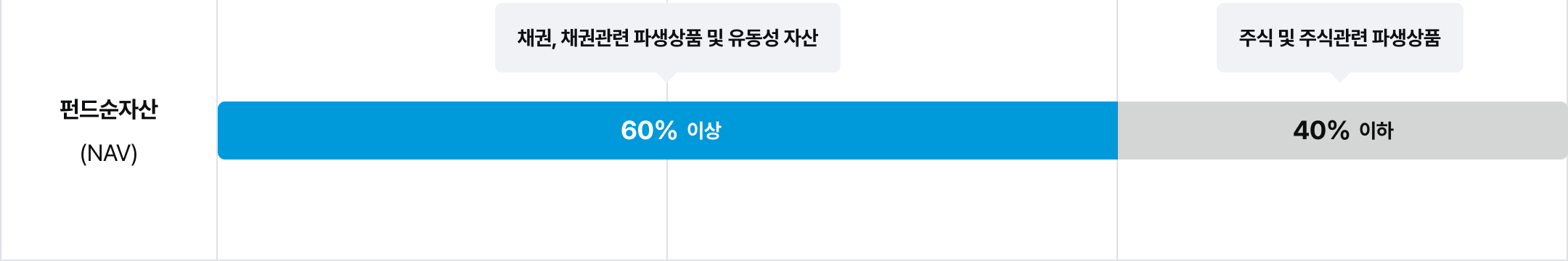 ݵڻ(NAV) 60%̻ ä, äǰ Ļǰ   ڻ40% ֽ  ֽİ Ļǰ